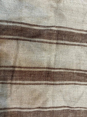 Browne and white Ticking Stripe Upholstery Fabric//Stripe Upholstery Fabric// Browne and white Fabric by the Yard, Pillow cover, drapes use - Rohiyaan